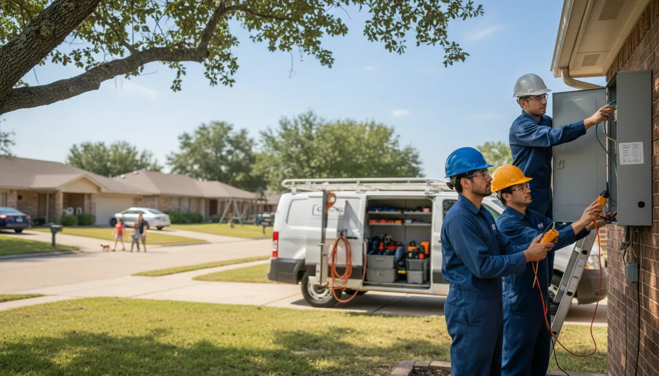Certified electrician providing emergency electrical services in Wellman, IA
